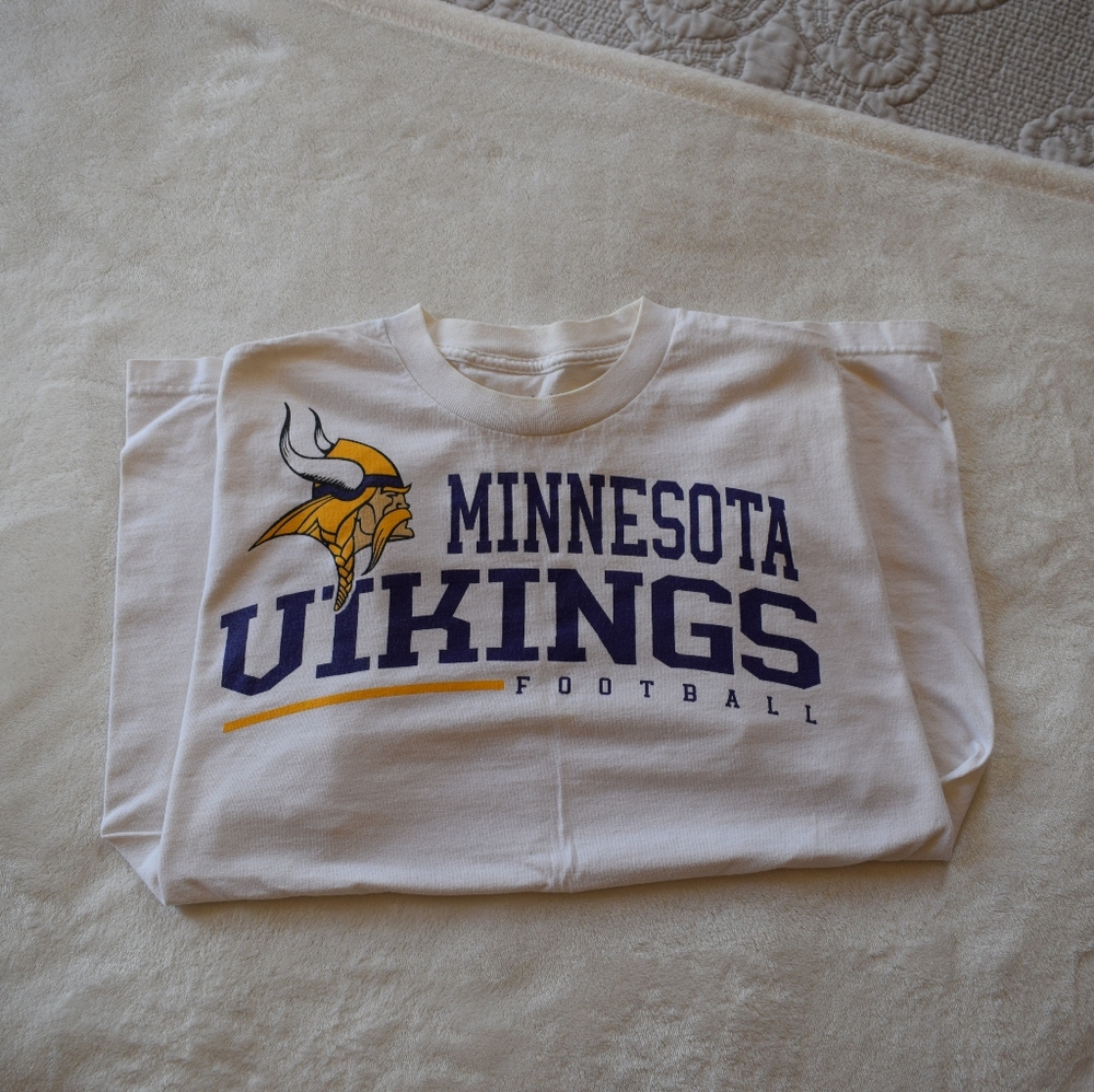 Reebok White Minnesota Vikings Shirt L